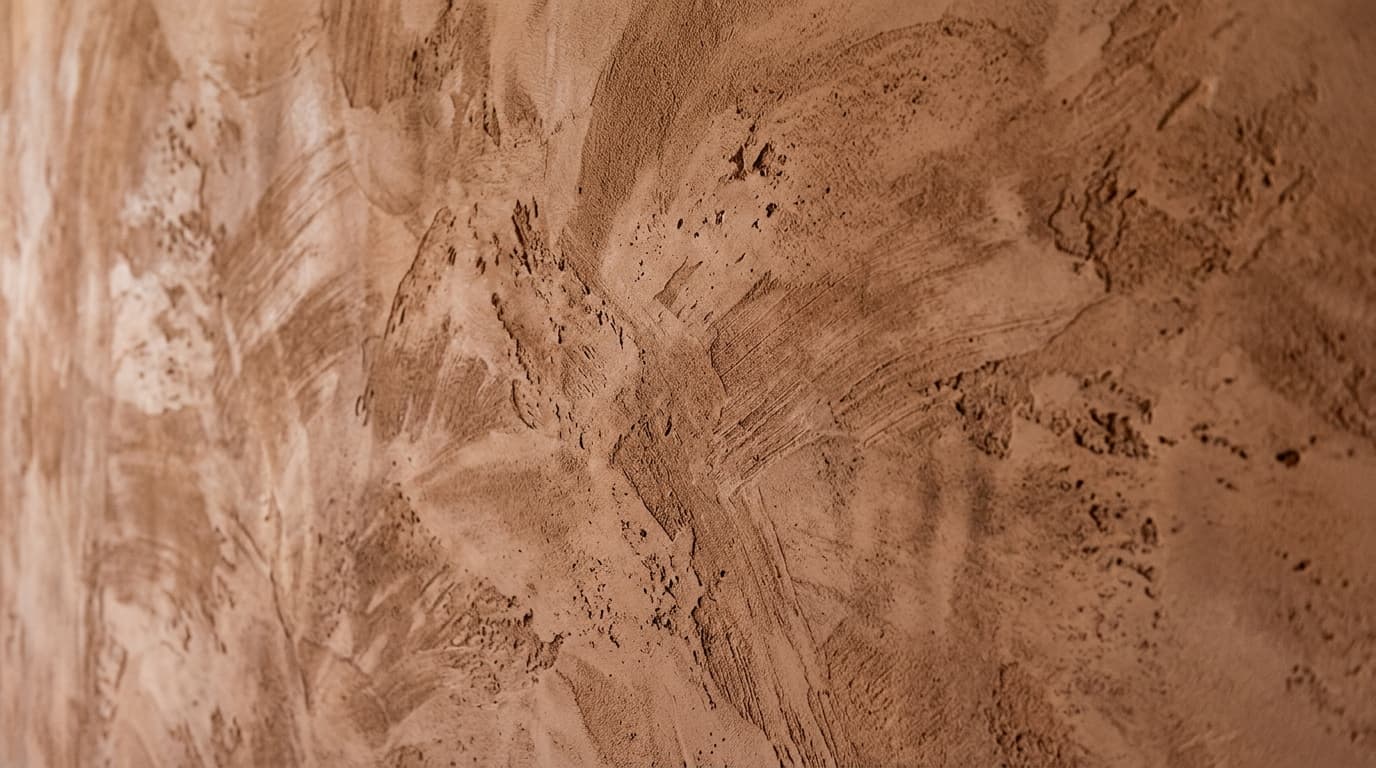 Warm Terracotta Textured Paint Wall Finish